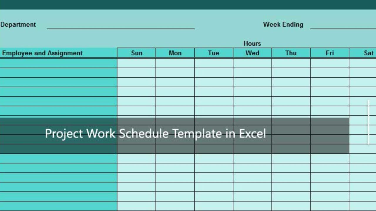 excel spreadsheet template for employee schedule